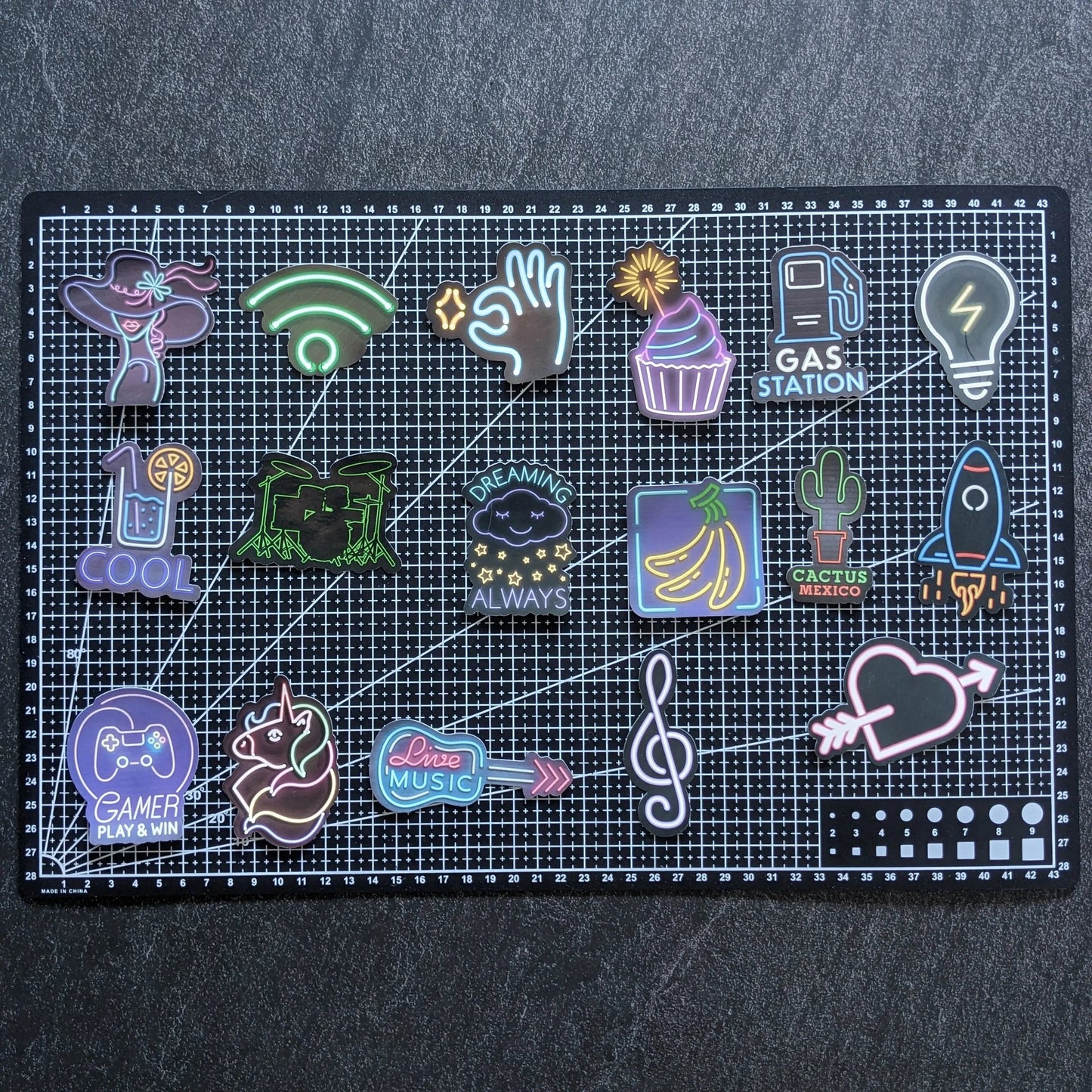 NÉON PACK | 50 STICKERS StickerWorld