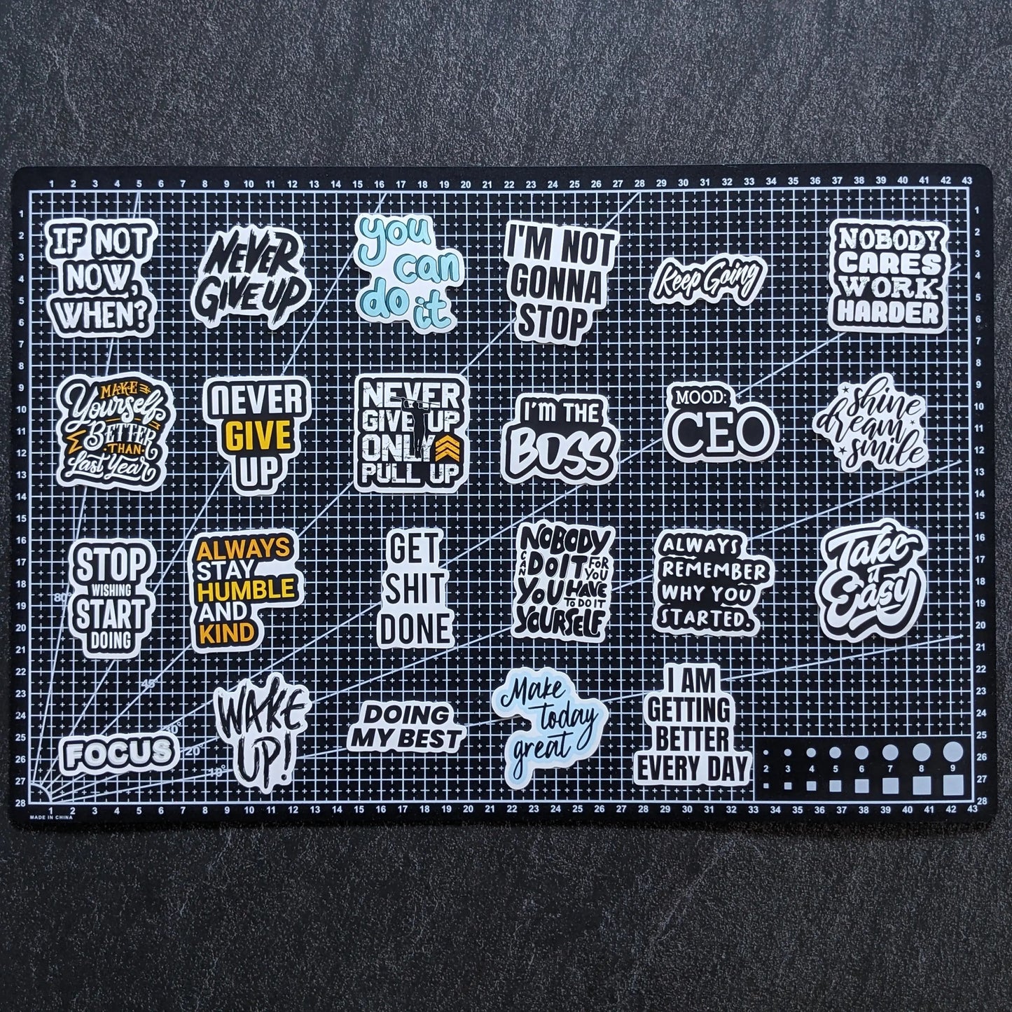 NEVER GIVE UP PACK | 50 STICKERS StickerWorld
