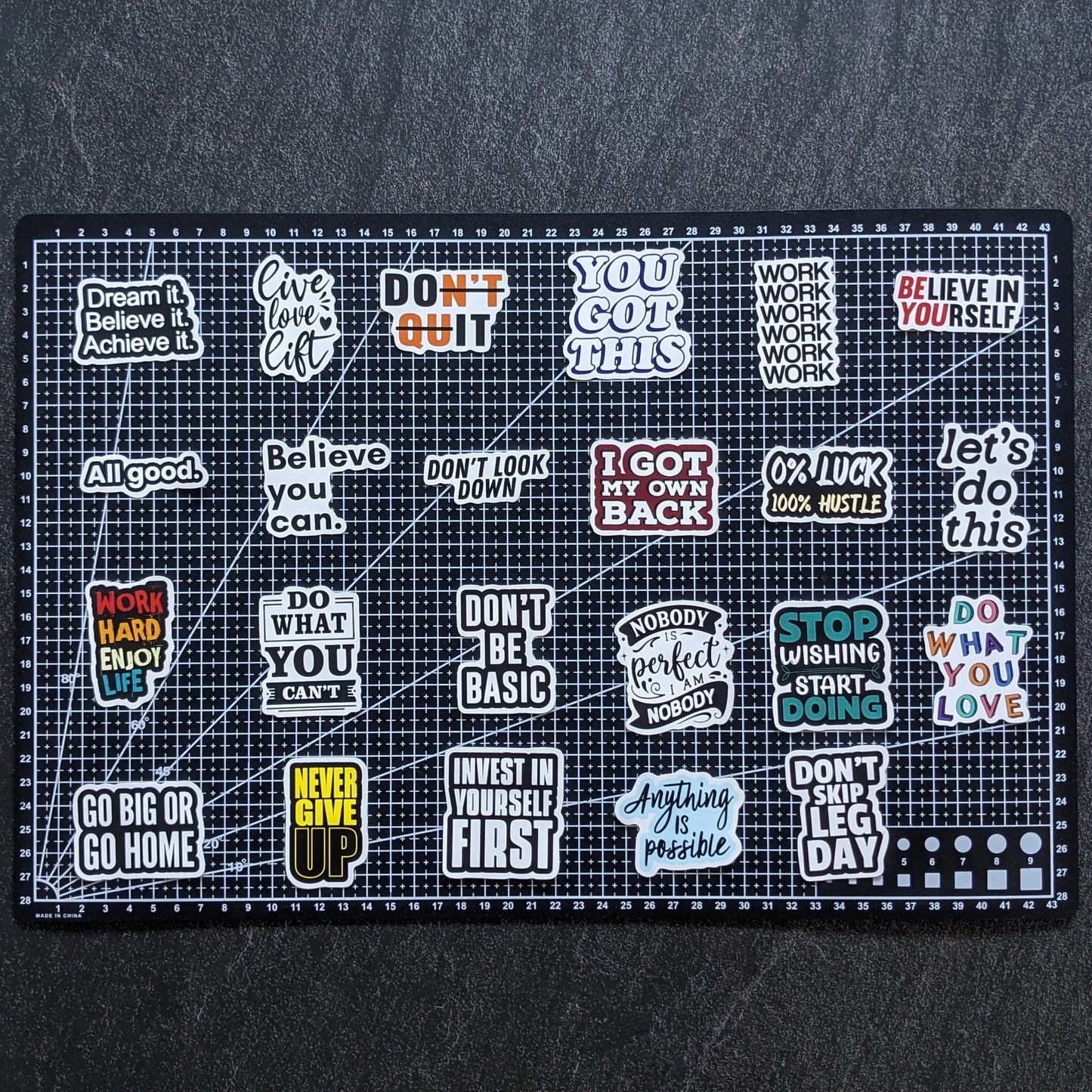 NEVER GIVE UP PACK | 50 STICKERS StickerWorld