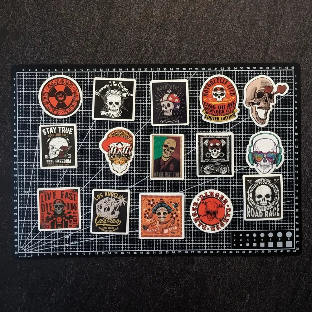 CRÂNE SQUELETTE PACK | 50 STICKERS StickerWorld