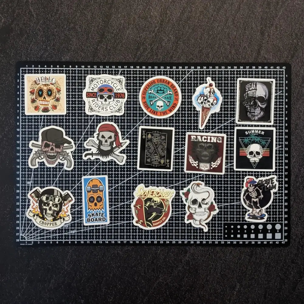 CRÂNE SQUELETTE PACK | 50 STICKERS StickerWorld