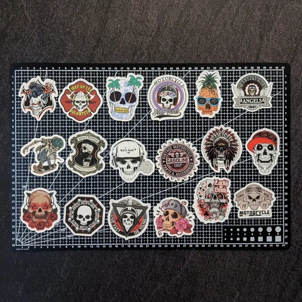 CRÂNE SQUELETTE PACK | 50 STICKERS StickerWorld