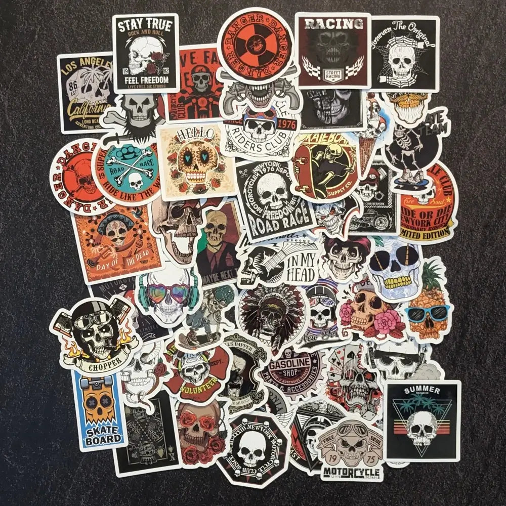 CRÂNE SQUELETTE PACK | 50 STICKERS StickerWorld