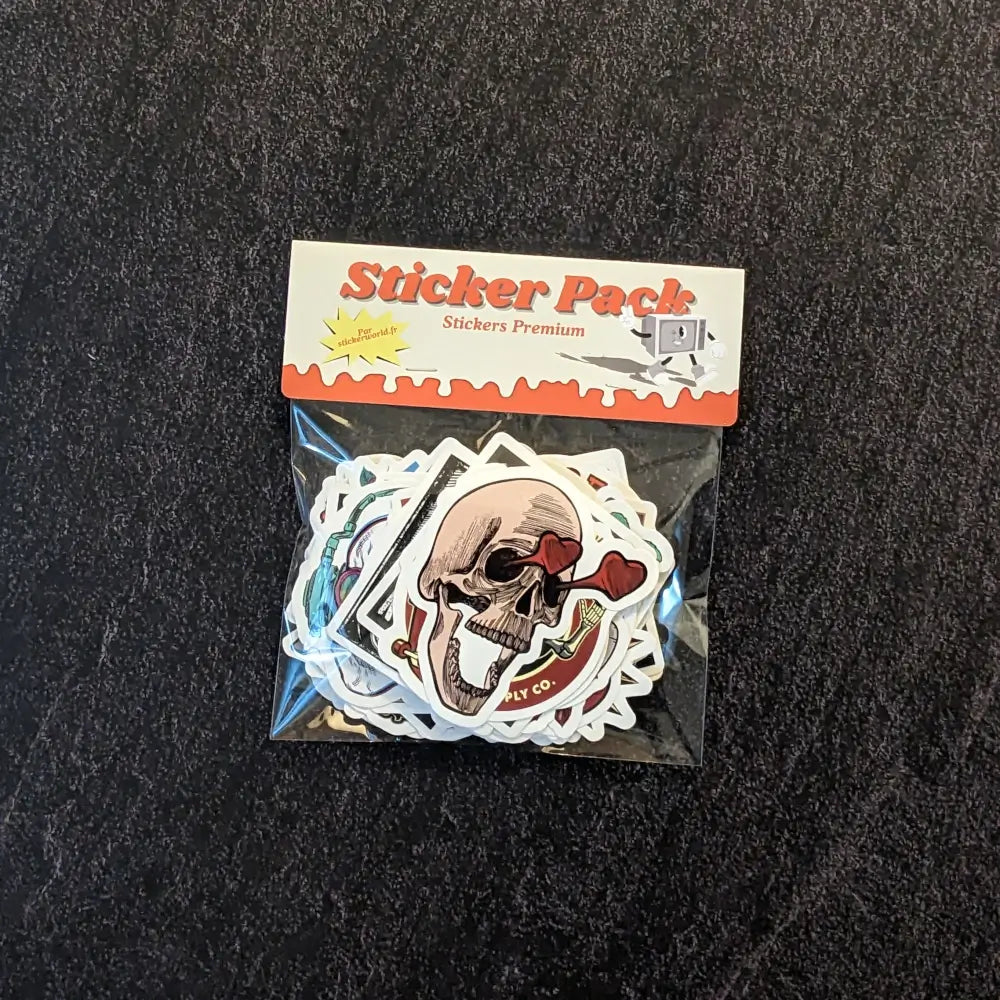 CRÂNE SQUELETTE PACK | 50 STICKERS StickerWorld