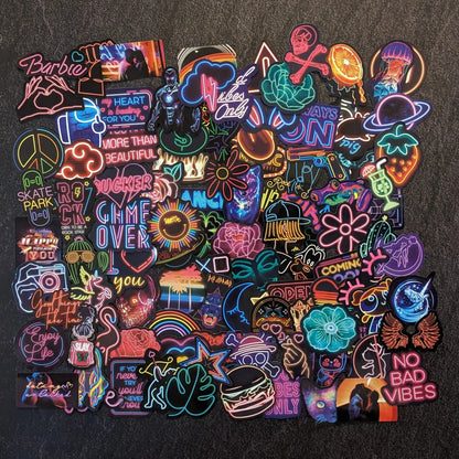 NEON PACK V2 | 100 STICKERS StickerWorld