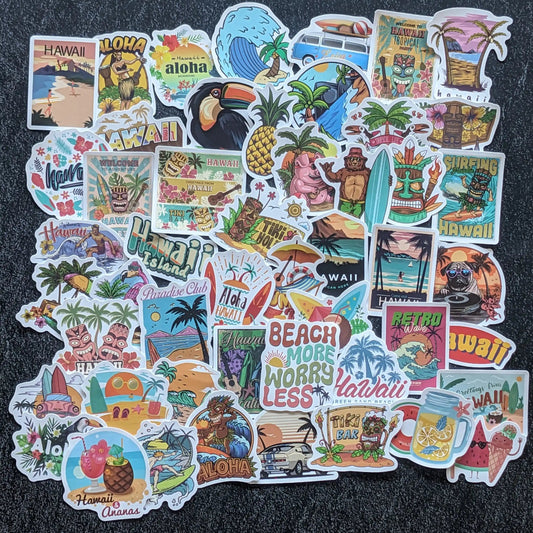 HAWAII PLAGE PACK | 50 STICKERS StickerWorld