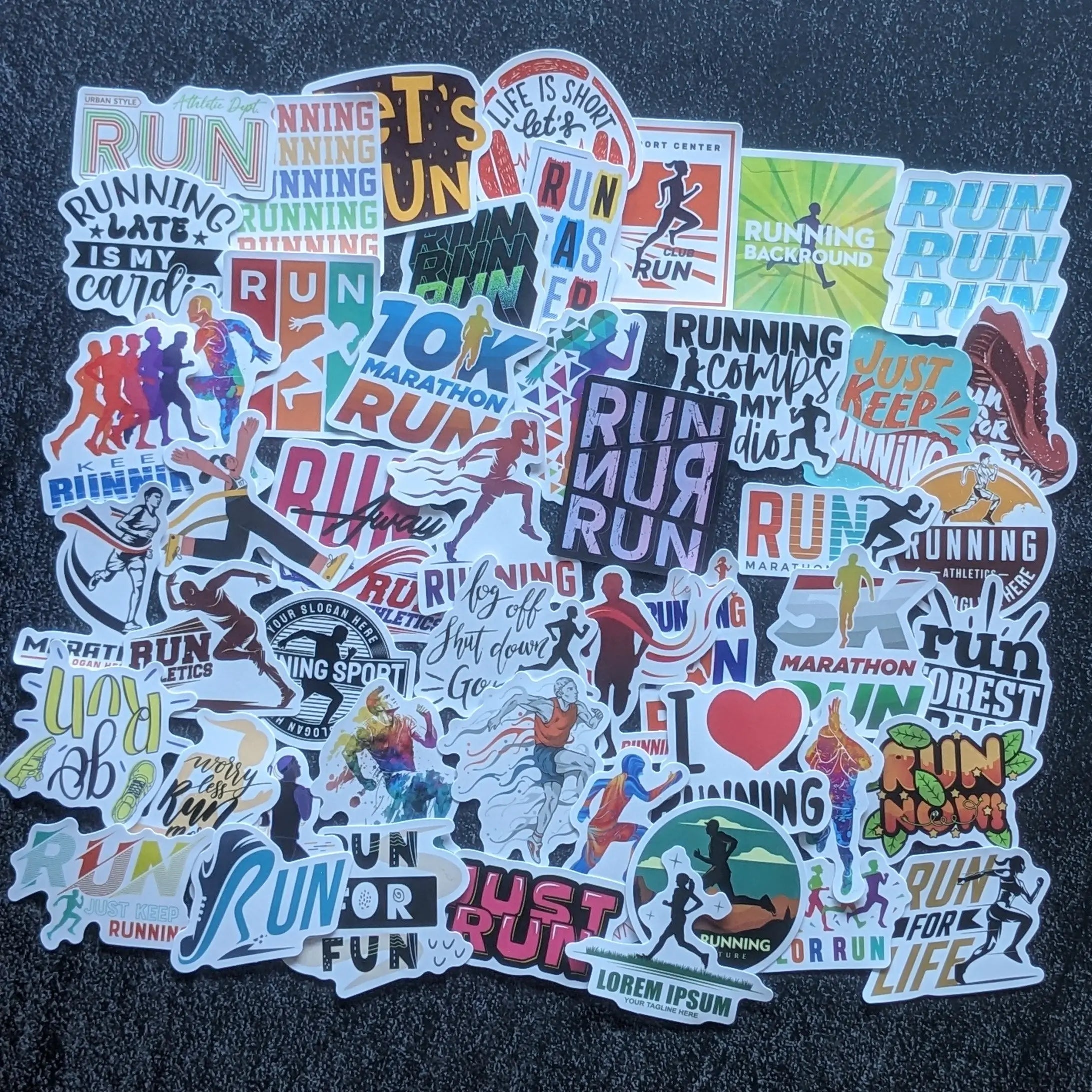 Fast Sticker Running RUNNING PACK | 50 STICKERS – StickerWorld