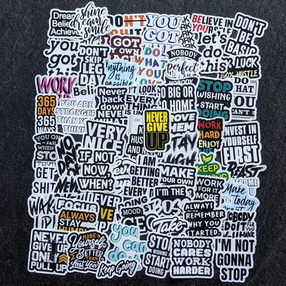 NEVER GIVE UP PACK | 50 STICKERS StickerWorld