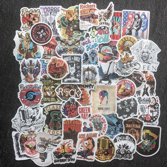 RETRO ROCK PACK| 50 STICKERS StickerWorld