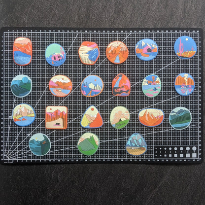 PAYSAGE COLORFULL PACK | 50 STICKERS StickerWorld