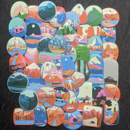 PAYSAGE COLORFULL PACK | 50 STICKERS StickerWorld