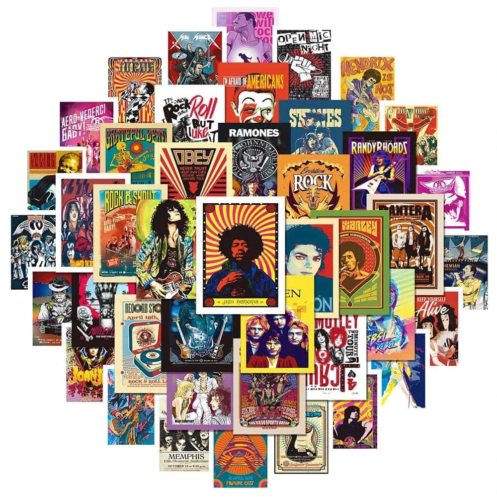 POP ROCK PACK | 50 STICKERS - StickerWorld
