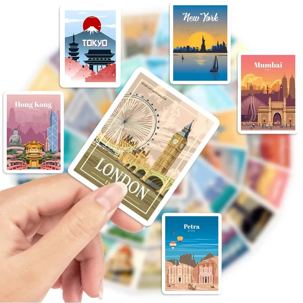FAMOUS CITY PACK | 50 STICKERS - StickerWorld