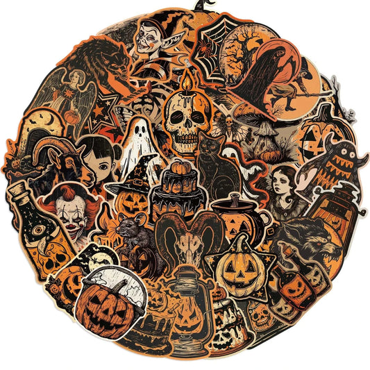 HALLOWEEN VINTAGE PACK | 50 STICKERS - StickerWorld
