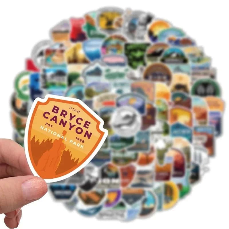 NATIONAL US PARK PACK | 50/100 STICKERS - StickerWorld