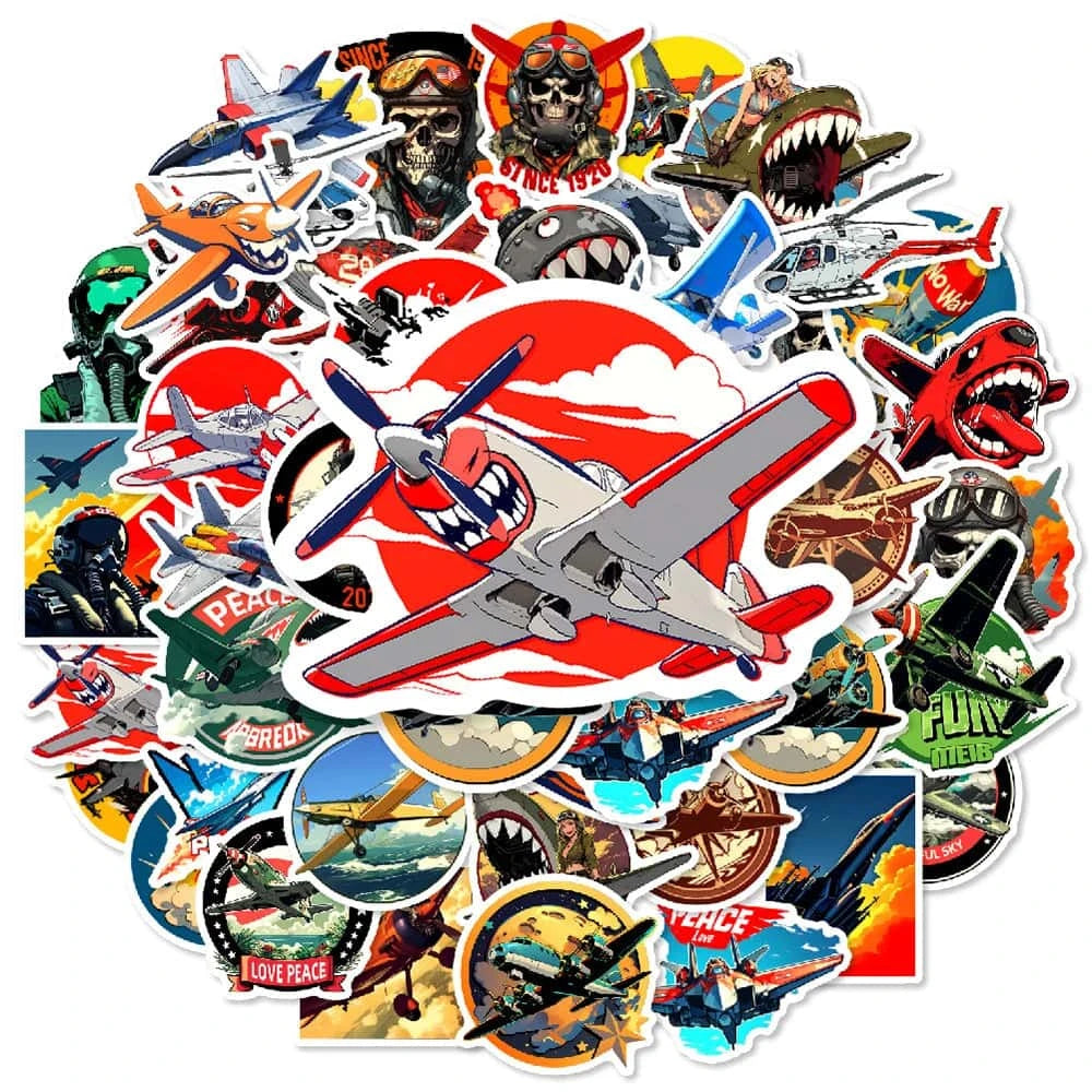 AIRCRAFT PACK | 50 STICKERS - StickerWorld