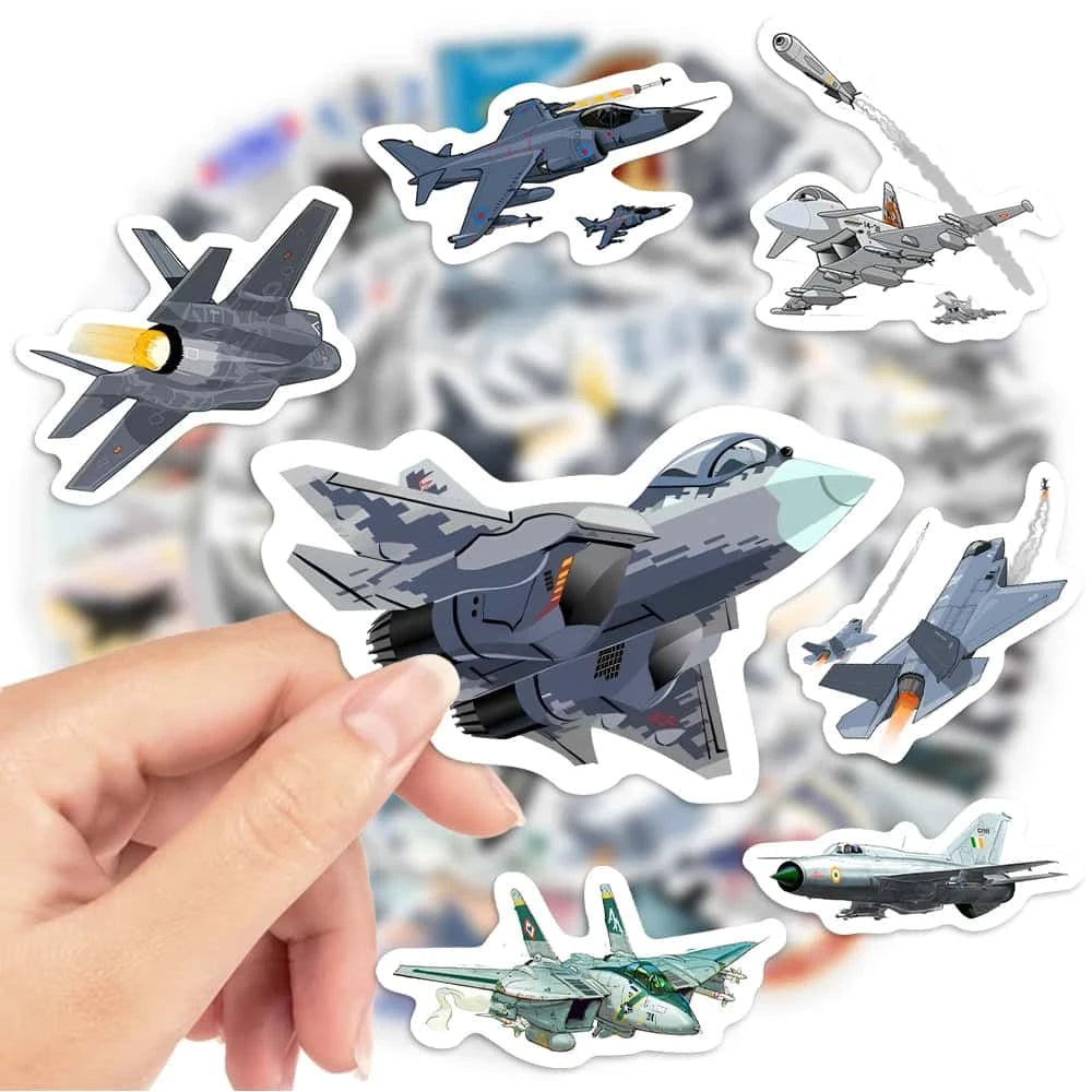 FIGHTER JET PACK | 50 STICKERS - StickerWorld