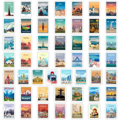 FAMOUS CITY PACK | 50 STICKERS - StickerWorld