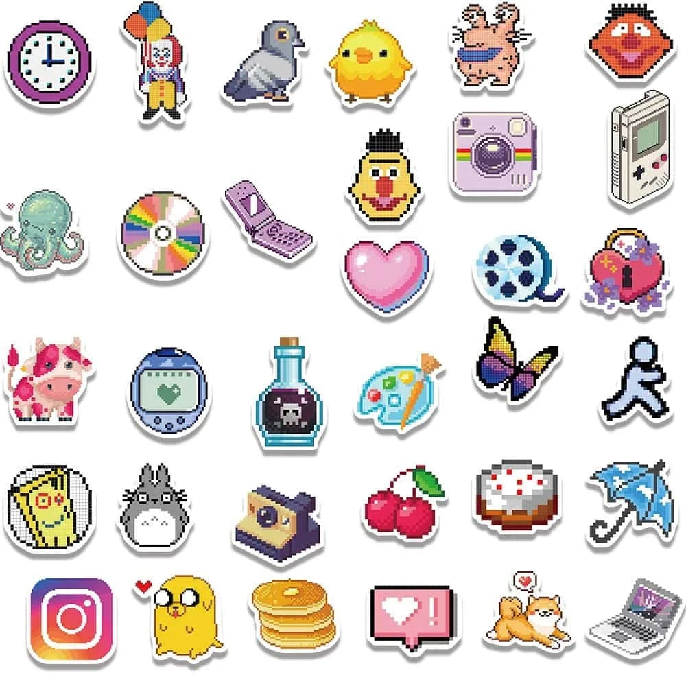 PIXEL PACK | 50 STICKERS - StickerWorld