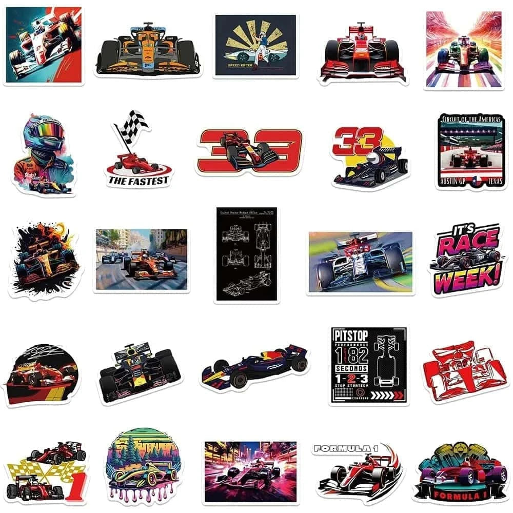 F1 PACK | 50 STICKERS - StickerWorld