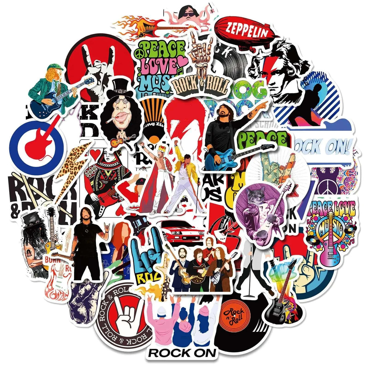 PUNK ROCK PACK | 50 STICKERS – StickerWorld