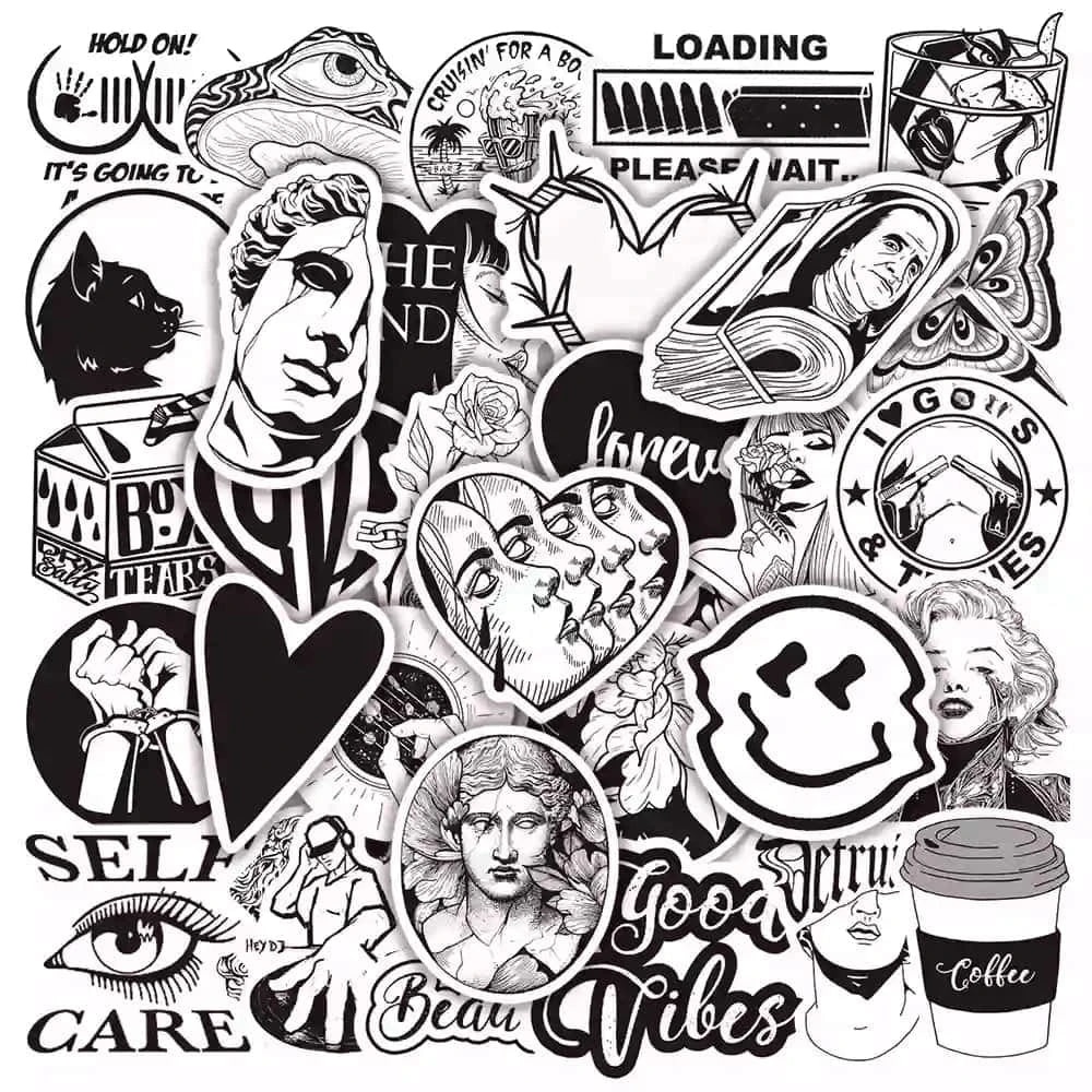 BLACK LIGHT PACK | 50 STICKERS - StickerWorld