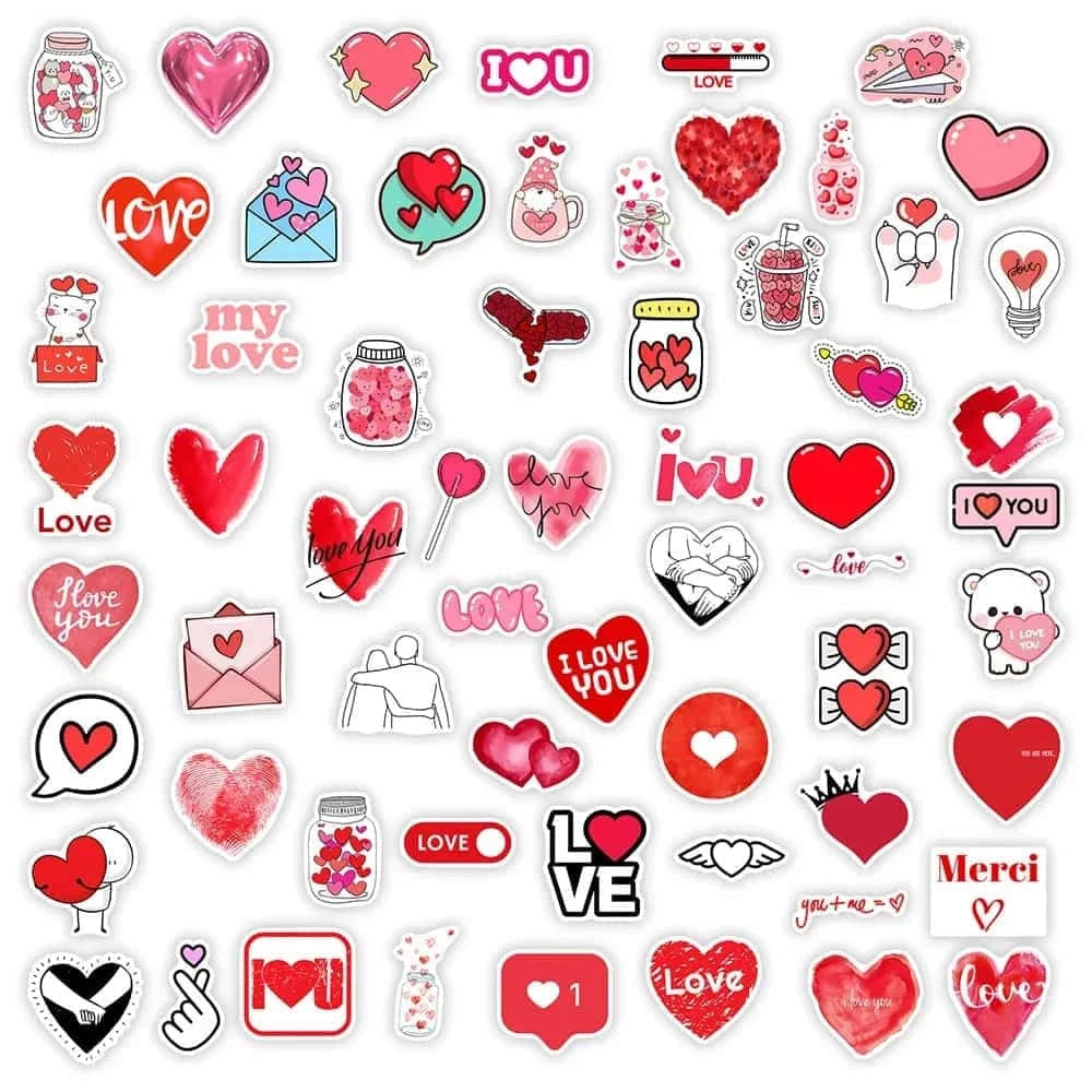 LOVE PACK | 50 STICKERS - StickerWorld