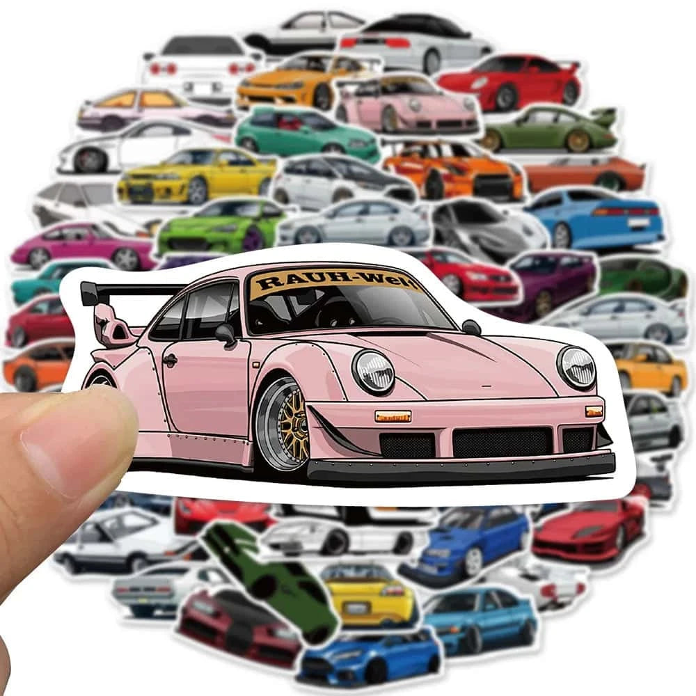 CAR PACK | 50/100 STICKERS - StickerWorld