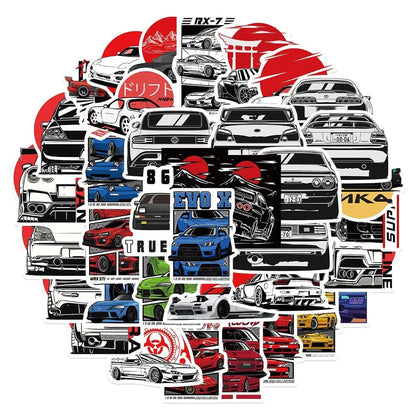 JAPAN RETRODRIFT PACK | 50 STICKERS - StickerWorld