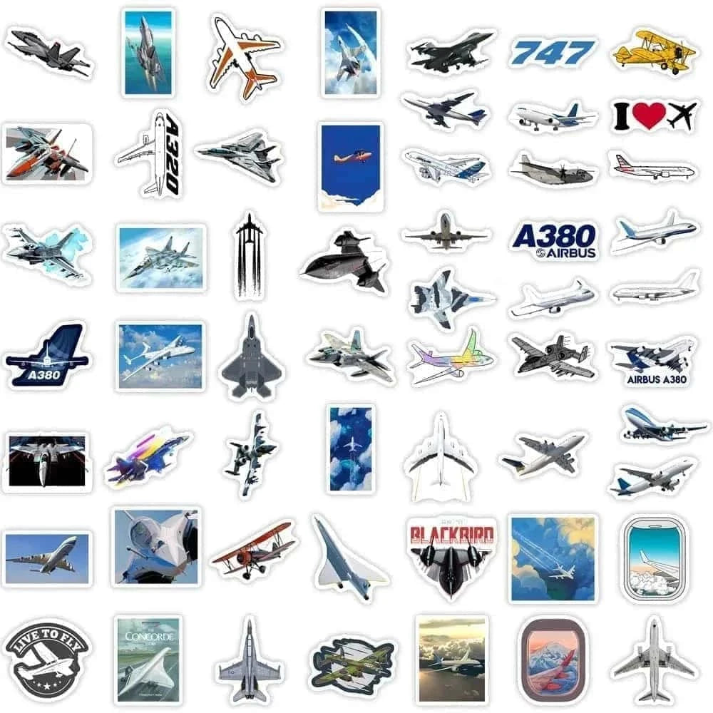 AVIATION PACK | 50 STICKERS - StickerWorld