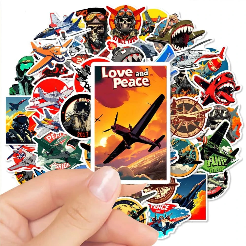 AIRCRAFT PACK | 50 STICKERS - StickerWorld
