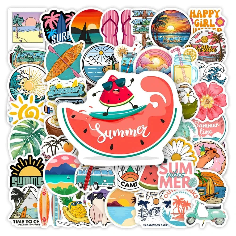 SUMMER VIBES PACK | 50 STICKERS - StickerWorld
