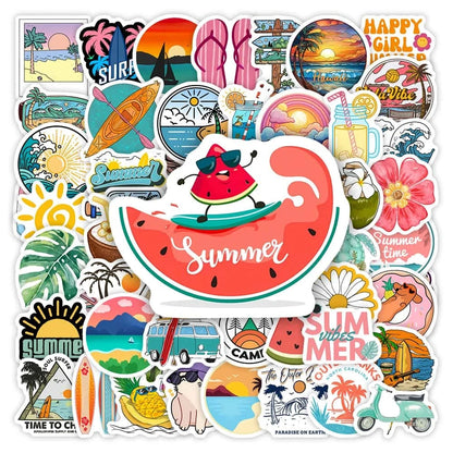 SUMMER VIBES PACK | 50 STICKERS - StickerWorld