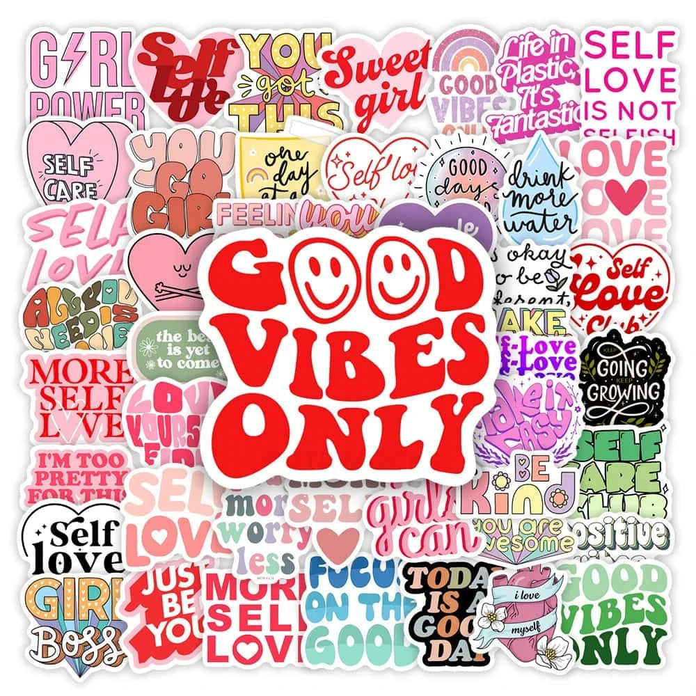 GOOD VIBES PACK | 50 STICKERS - StickerWorld