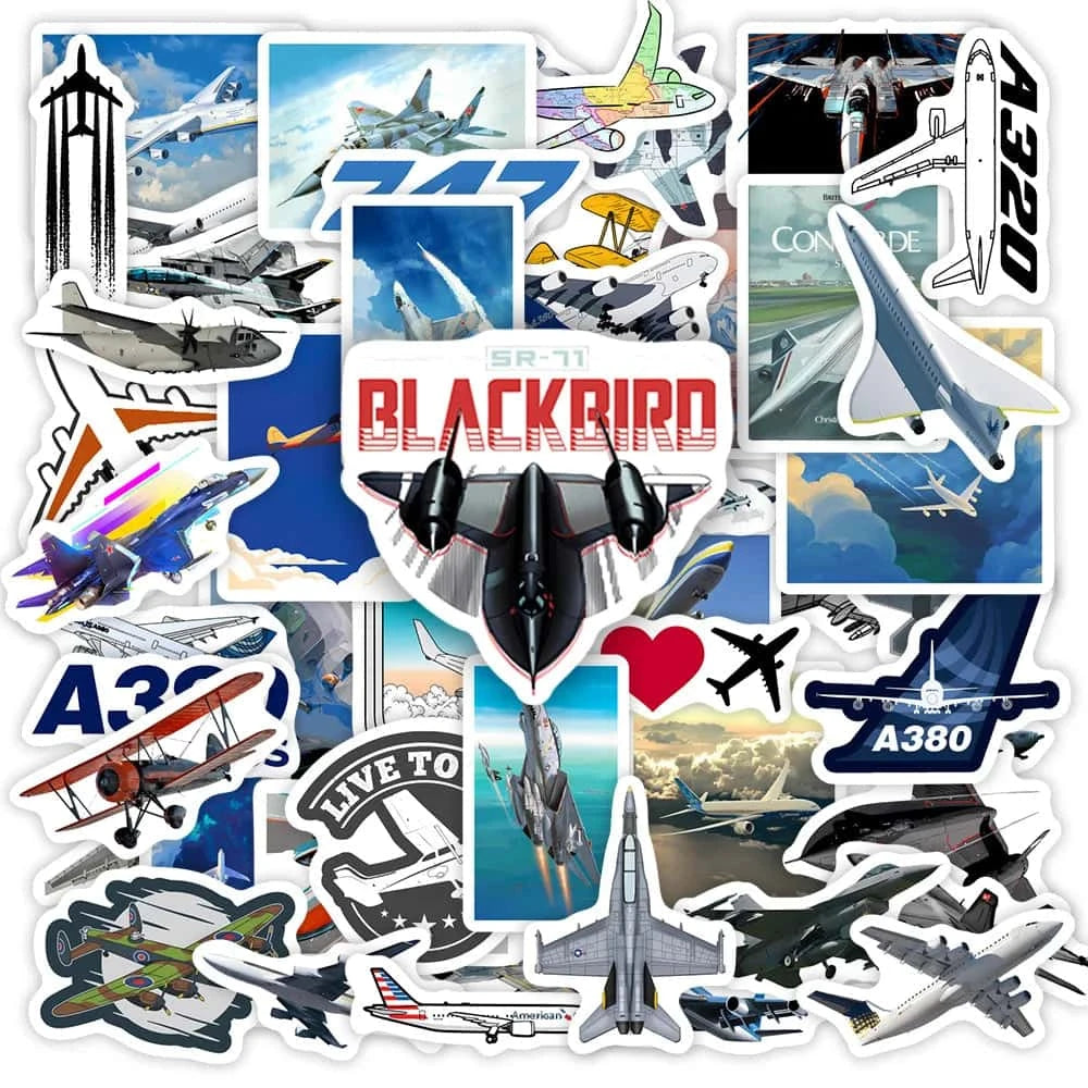 AVIATION PACK | 50 STICKERS - StickerWorld