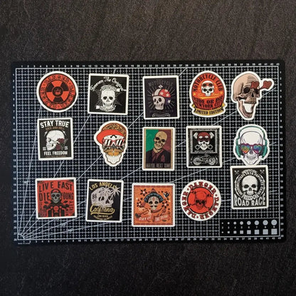 CRÂNE SQUELETTE PACK | 50 STICKERS StickerWorld