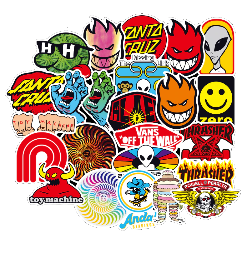 Stickers Autocollant SKATE BRAND PACK | 100 STICKERS | Stickerworld