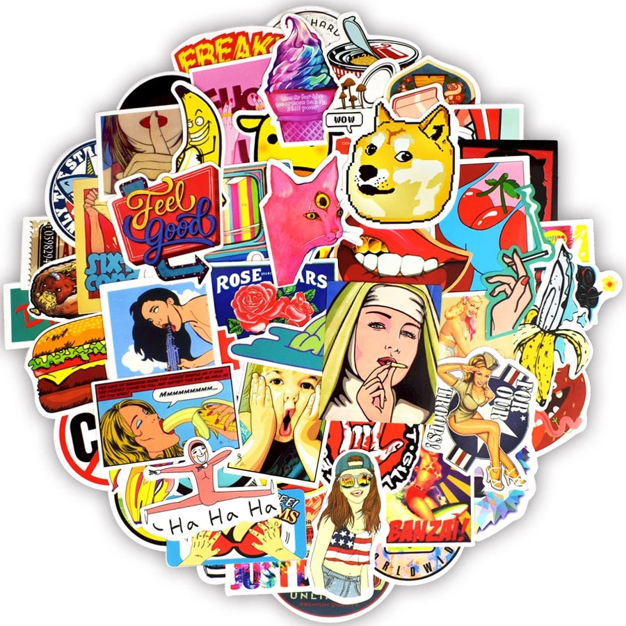 Stickers Autocollant HOT PACK | 100 STICKERS | Stickerworld