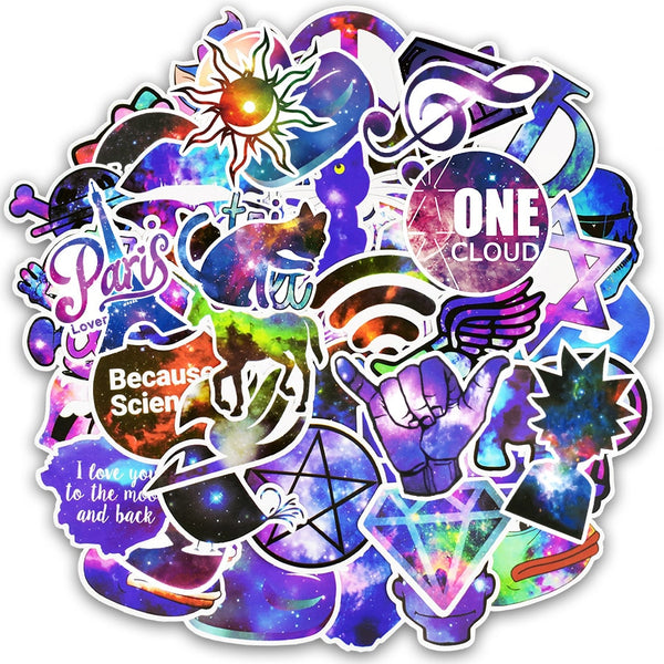 Stickers Autocollant GALAXY PACK | 50 STICKERS | Stickerworld